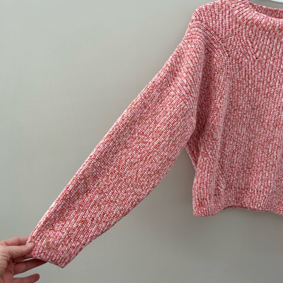 H&M Chenille Soft Oversized fit Dolman Sleeve Casual 💕Pink Knit Sweater - Picture 5 of 5